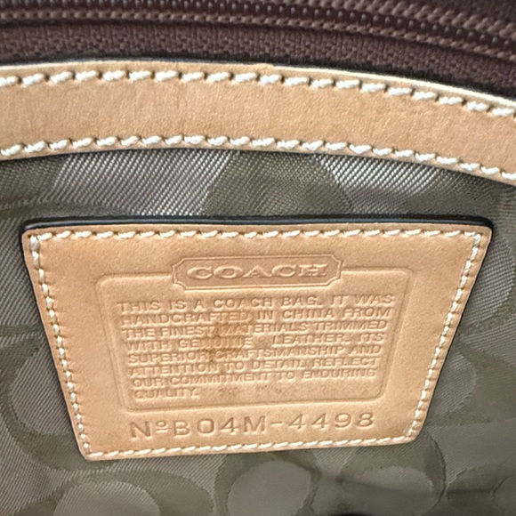 Coach Denim Weekender Tote with Pink and Brown Accents - EUC - Picture 9 of 13